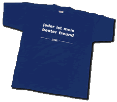   tshirt  -  'jeder ist mein bester freund'  -  blau  