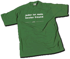   tshirt  -  'jeder ist mein bester freund'  -  grün  