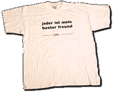   tshirt  -  'jeder ist mein bester freund'  -  weiss  